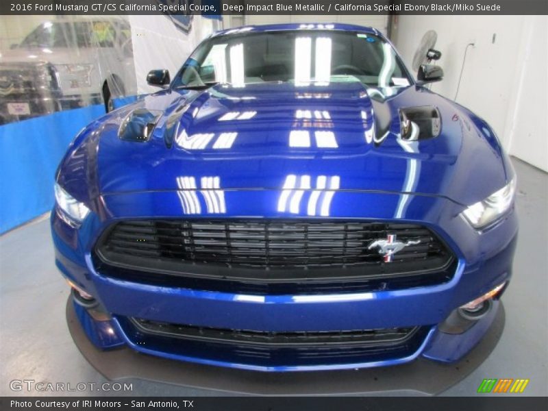 Deep Impact Blue Metallic / California Special Ebony Black/Miko Suede 2016 Ford Mustang GT/CS California Special Coupe