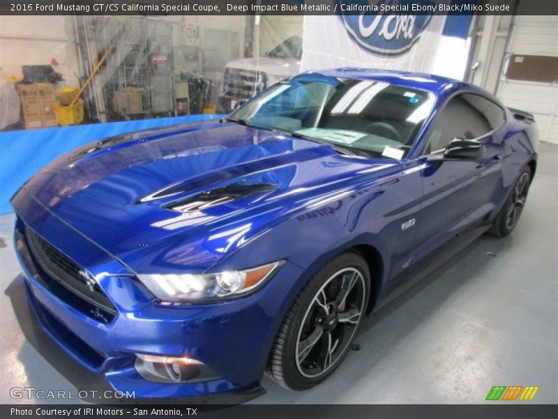 Deep Impact Blue Metallic / California Special Ebony Black/Miko Suede 2016 Ford Mustang GT/CS California Special Coupe