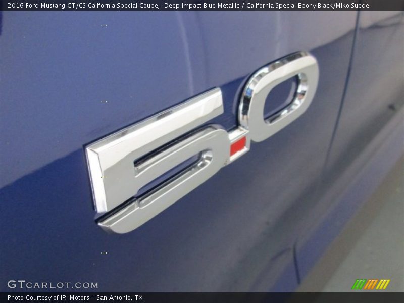 Deep Impact Blue Metallic / California Special Ebony Black/Miko Suede 2016 Ford Mustang GT/CS California Special Coupe