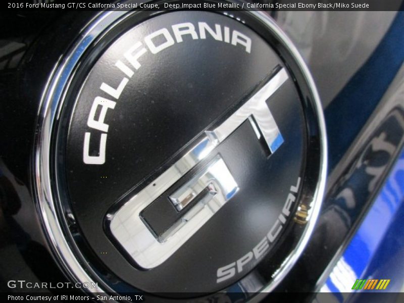 Deep Impact Blue Metallic / California Special Ebony Black/Miko Suede 2016 Ford Mustang GT/CS California Special Coupe
