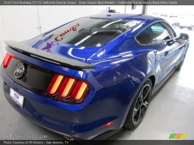 Deep Impact Blue Metallic / California Special Ebony Black/Miko Suede 2016 Ford Mustang GT/CS California Special Coupe