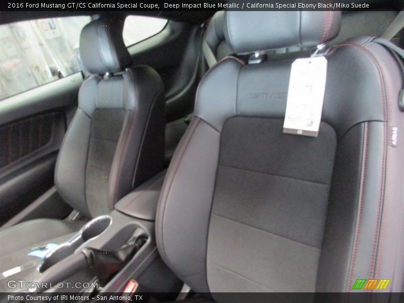 Deep Impact Blue Metallic / California Special Ebony Black/Miko Suede 2016 Ford Mustang GT/CS California Special Coupe