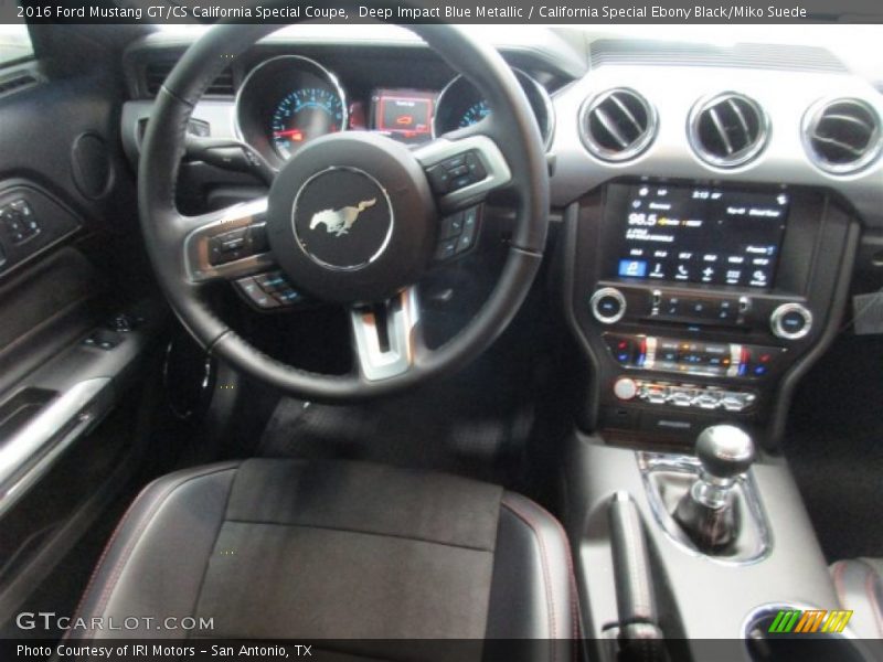 Deep Impact Blue Metallic / California Special Ebony Black/Miko Suede 2016 Ford Mustang GT/CS California Special Coupe