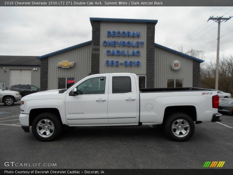 Summit White / Dark Ash/Jet Black 2016 Chevrolet Silverado 1500 LTZ Z71 Double Cab 4x4