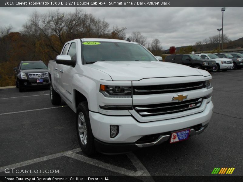 Summit White / Dark Ash/Jet Black 2016 Chevrolet Silverado 1500 LTZ Z71 Double Cab 4x4