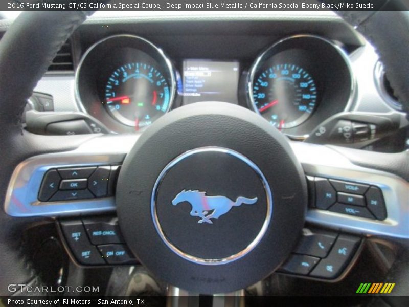 Deep Impact Blue Metallic / California Special Ebony Black/Miko Suede 2016 Ford Mustang GT/CS California Special Coupe