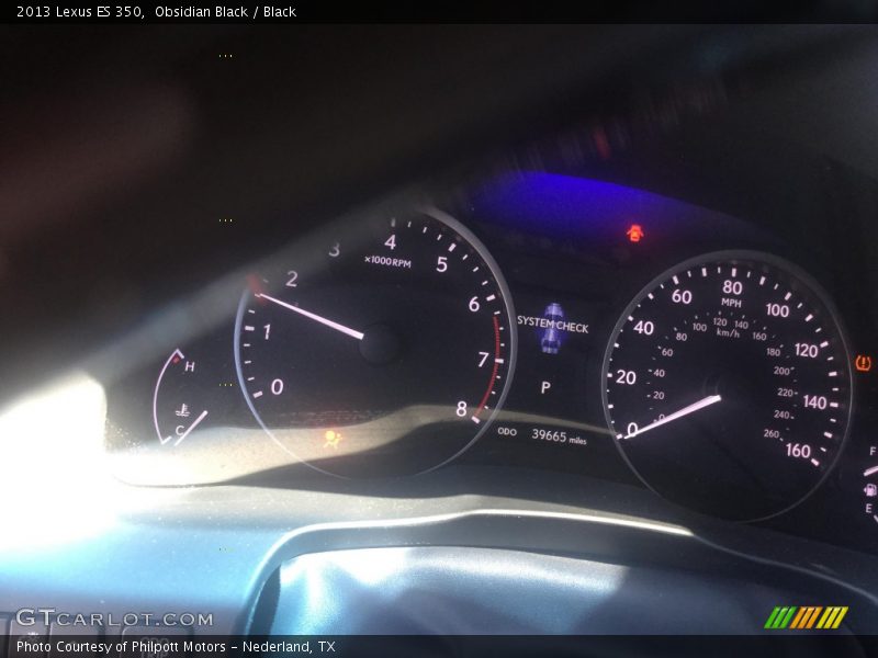 Obsidian Black / Black 2013 Lexus ES 350