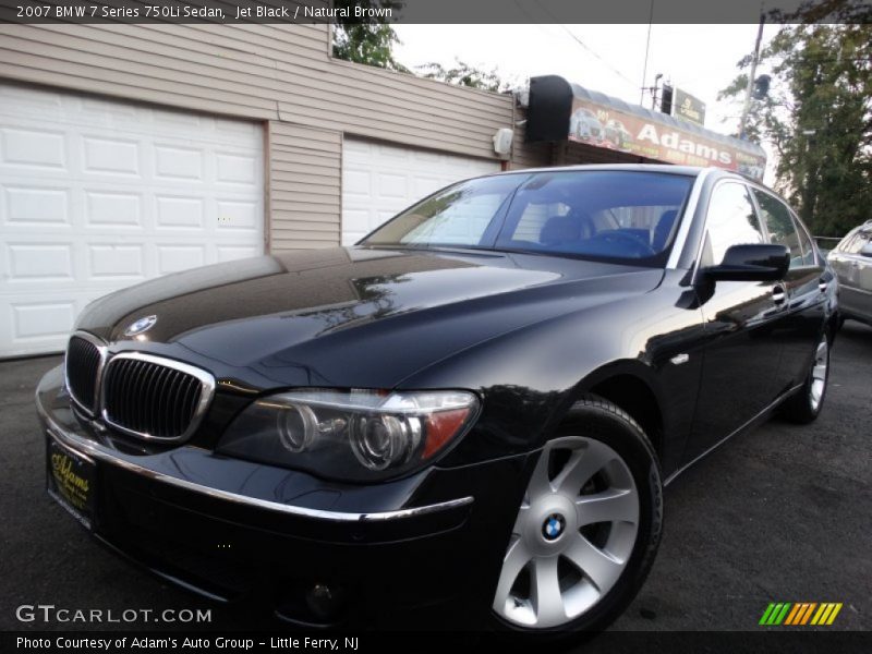 Jet Black / Natural Brown 2007 BMW 7 Series 750Li Sedan