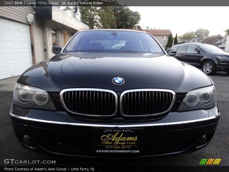 Jet Black / Natural Brown 2007 BMW 7 Series 750Li Sedan