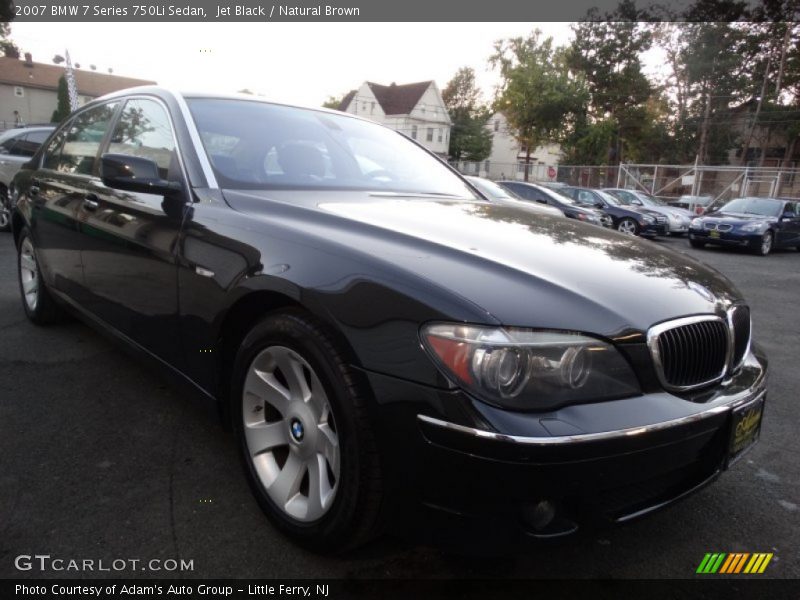 Jet Black / Natural Brown 2007 BMW 7 Series 750Li Sedan