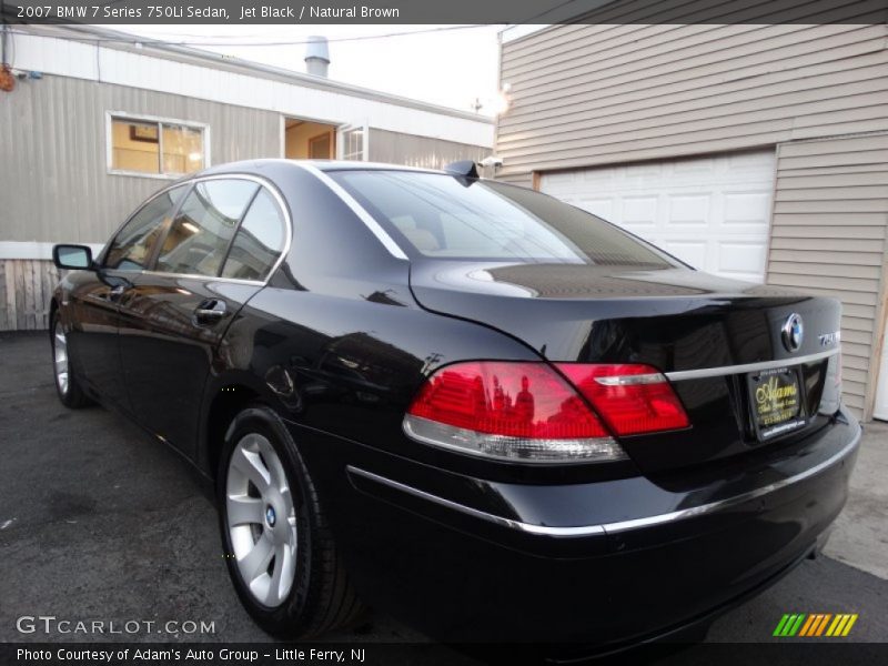 Jet Black / Natural Brown 2007 BMW 7 Series 750Li Sedan