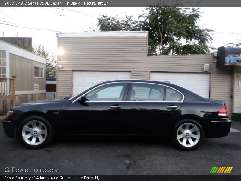 Jet Black / Natural Brown 2007 BMW 7 Series 750Li Sedan