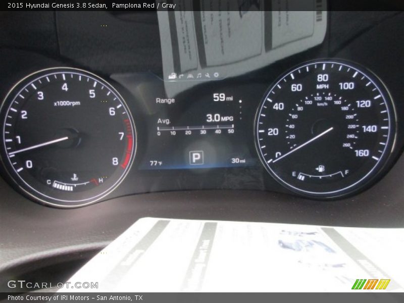 Pamplona Red / Gray 2015 Hyundai Genesis 3.8 Sedan