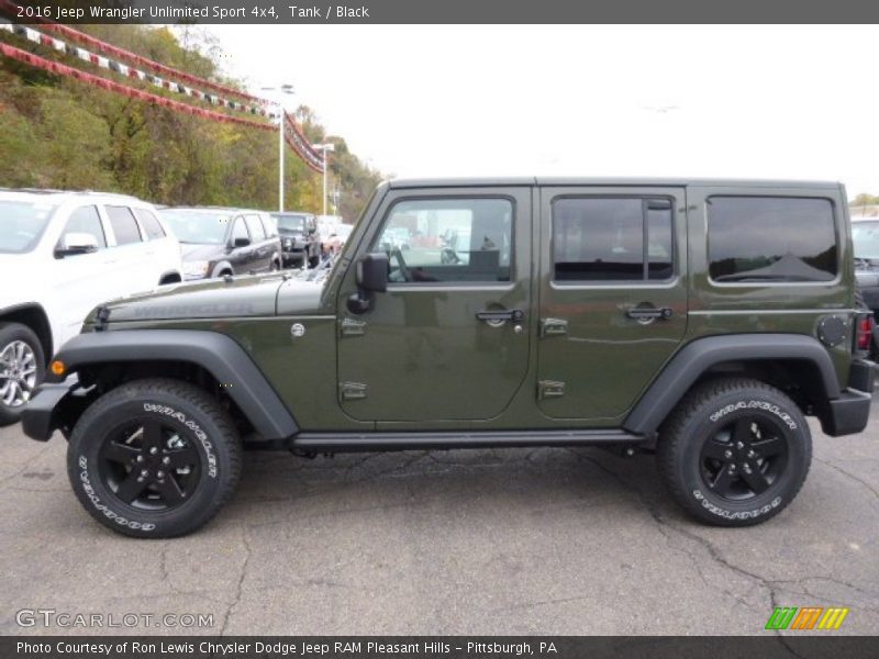 Tank / Black 2016 Jeep Wrangler Unlimited Sport 4x4