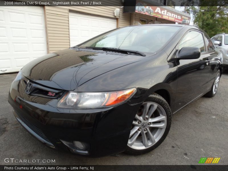 Nighthawk Black Pearl / Black 2008 Honda Civic Si Coupe