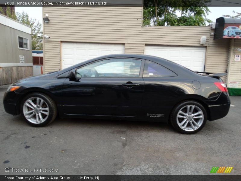 Nighthawk Black Pearl / Black 2008 Honda Civic Si Coupe