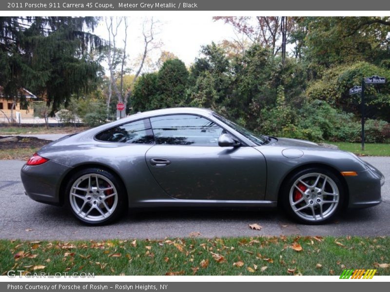 Meteor Grey Metallic / Black 2011 Porsche 911 Carrera 4S Coupe