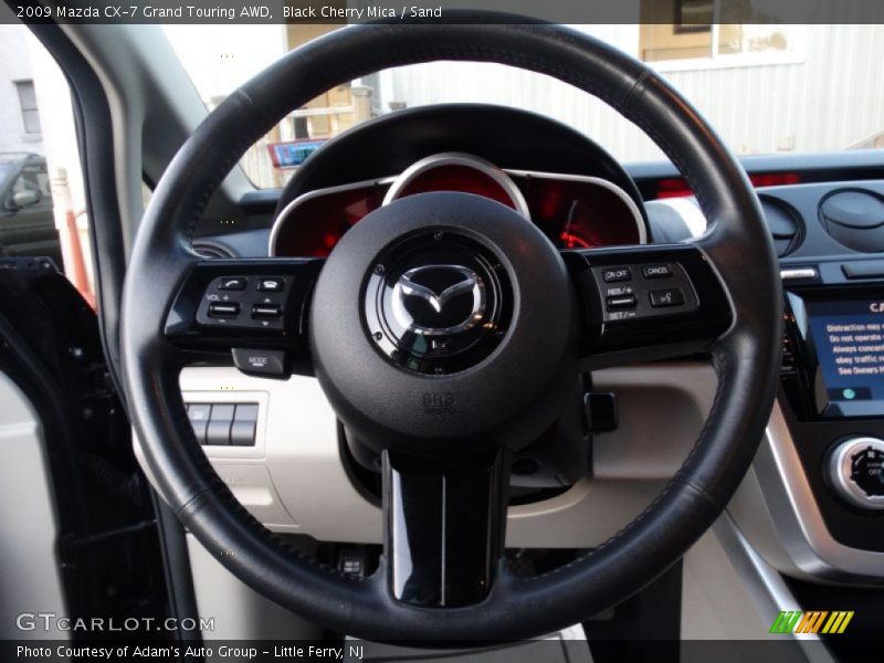 Black Cherry Mica / Sand 2009 Mazda CX-7 Grand Touring AWD