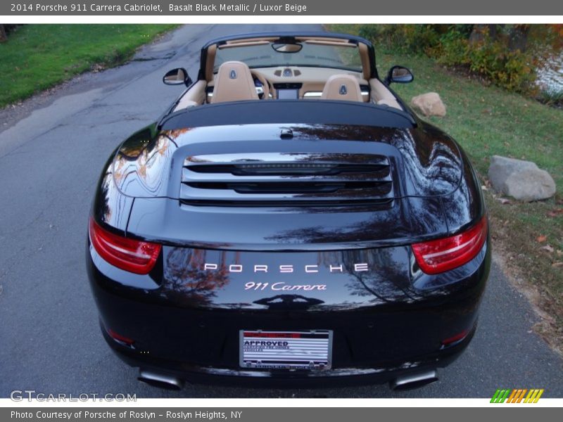 Basalt Black Metallic / Luxor Beige 2014 Porsche 911 Carrera Cabriolet