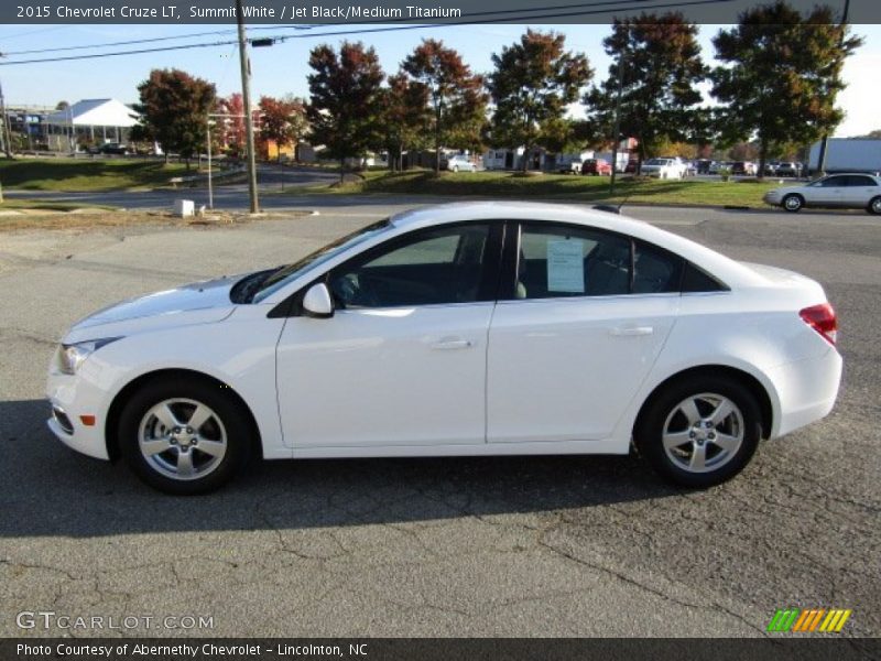 Summit White / Jet Black/Medium Titanium 2015 Chevrolet Cruze LT