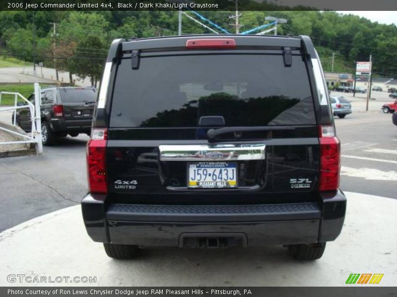 Black / Dark Khaki/Light Graystone 2006 Jeep Commander Limited 4x4