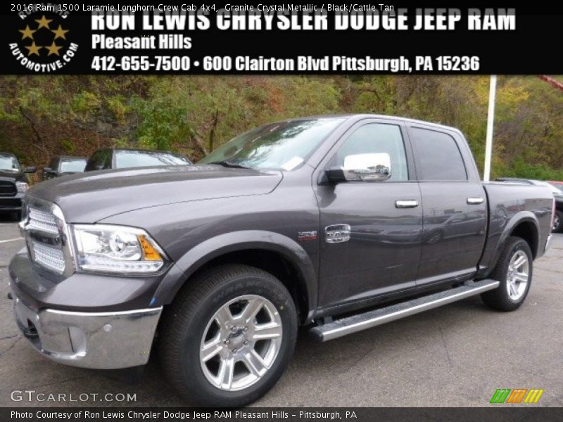 Granite Crystal Metallic / Black/Cattle Tan 2016 Ram 1500 Laramie Longhorn Crew Cab 4x4