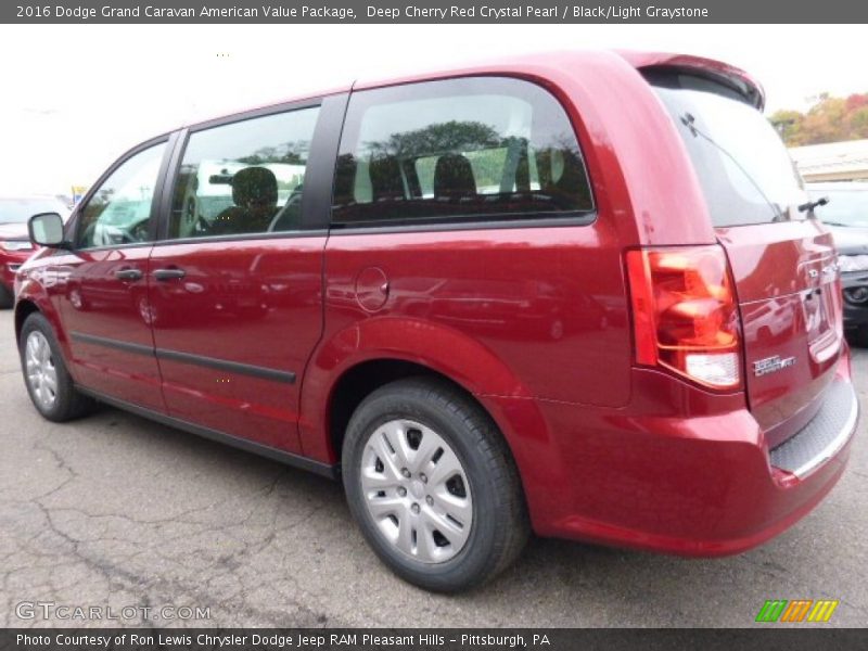 Deep Cherry Red Crystal Pearl / Black/Light Graystone 2016 Dodge Grand Caravan American Value Package