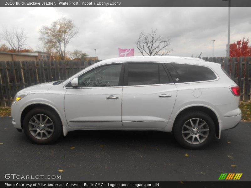 White Frost Tricoat / Ebony/Ebony 2016 Buick Enclave Leather