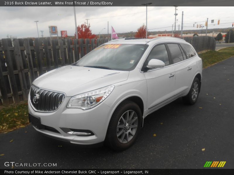 White Frost Tricoat / Ebony/Ebony 2016 Buick Enclave Leather