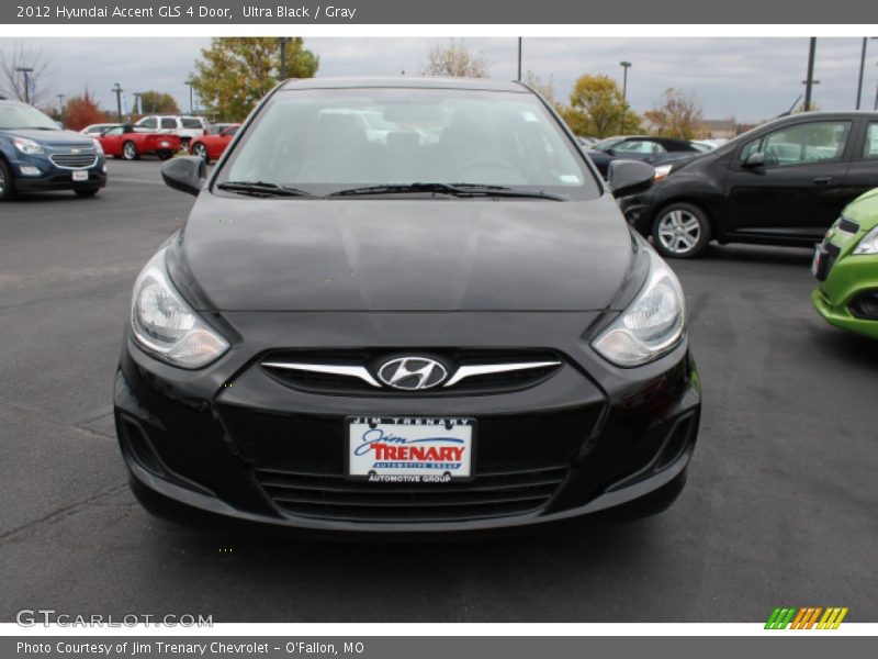 Ultra Black / Gray 2012 Hyundai Accent GLS 4 Door