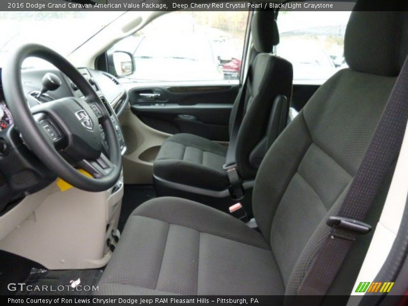 Deep Cherry Red Crystal Pearl / Black/Light Graystone 2016 Dodge Grand Caravan American Value Package