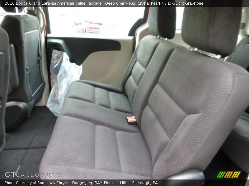 Deep Cherry Red Crystal Pearl / Black/Light Graystone 2016 Dodge Grand Caravan American Value Package