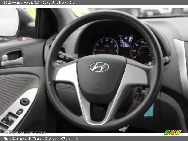 Ultra Black / Gray 2012 Hyundai Accent GLS 4 Door