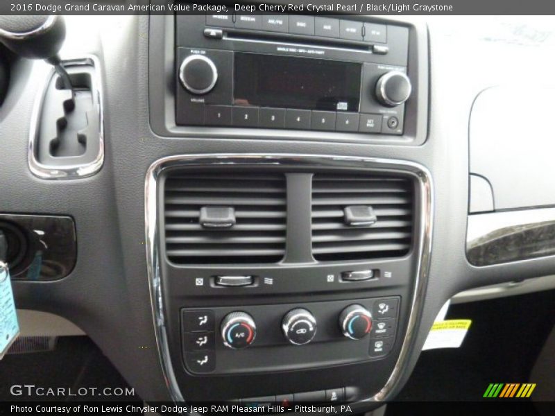 Deep Cherry Red Crystal Pearl / Black/Light Graystone 2016 Dodge Grand Caravan American Value Package