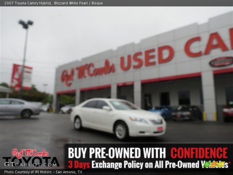Blizzard White Pearl / Bisque 2007 Toyota Camry Hybrid