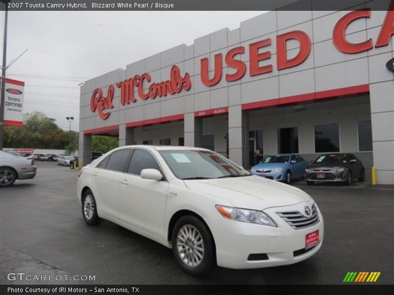 Blizzard White Pearl / Bisque 2007 Toyota Camry Hybrid