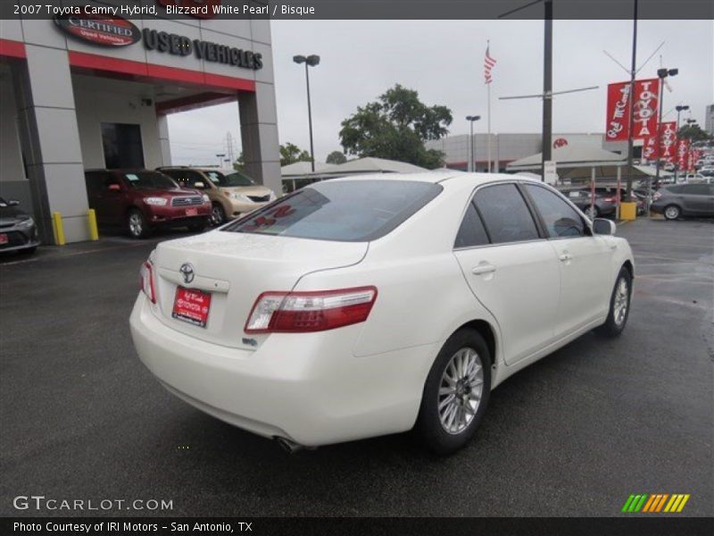 Blizzard White Pearl / Bisque 2007 Toyota Camry Hybrid