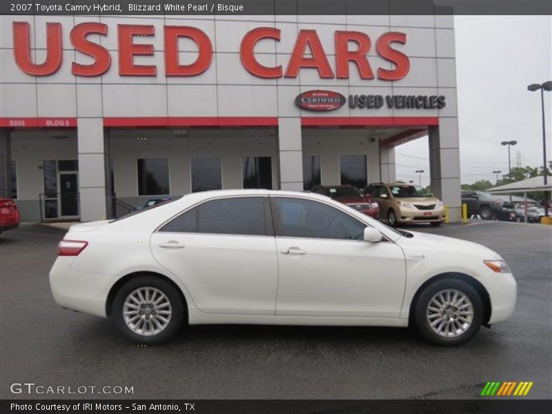 Blizzard White Pearl / Bisque 2007 Toyota Camry Hybrid