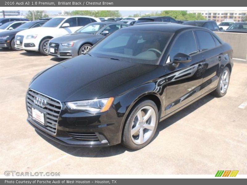 Brilliant Black / Chestnut Brown 2016 Audi A3 1.8 Premium
