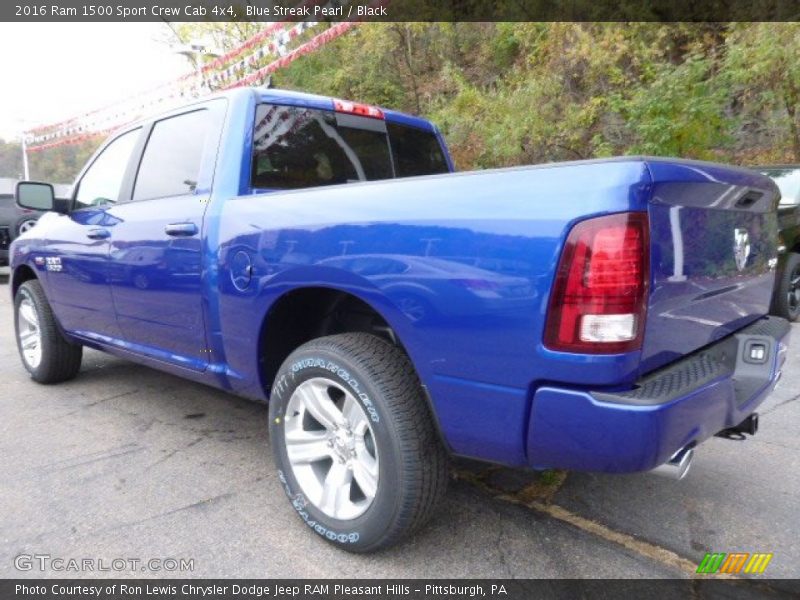 Blue Streak Pearl / Black 2016 Ram 1500 Sport Crew Cab 4x4
