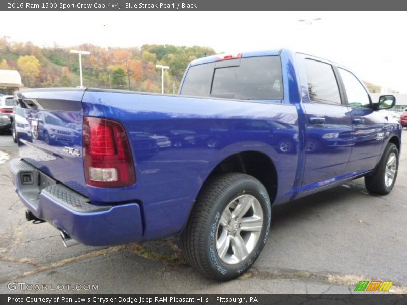 Blue Streak Pearl / Black 2016 Ram 1500 Sport Crew Cab 4x4