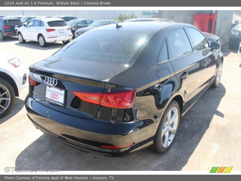 Brilliant Black / Chestnut Brown 2016 Audi A3 1.8 Premium