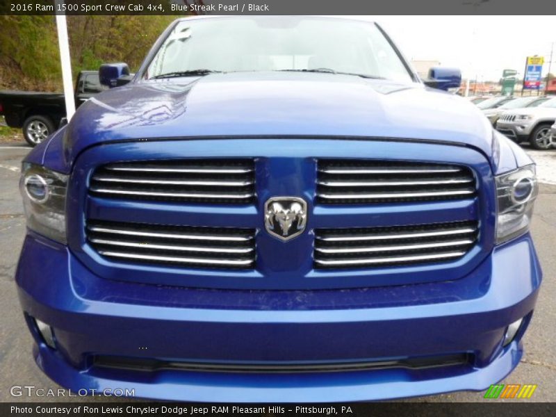 Blue Streak Pearl / Black 2016 Ram 1500 Sport Crew Cab 4x4