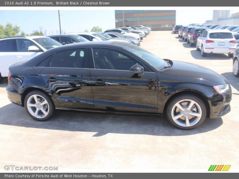 Brilliant Black / Chestnut Brown 2016 Audi A3 1.8 Premium