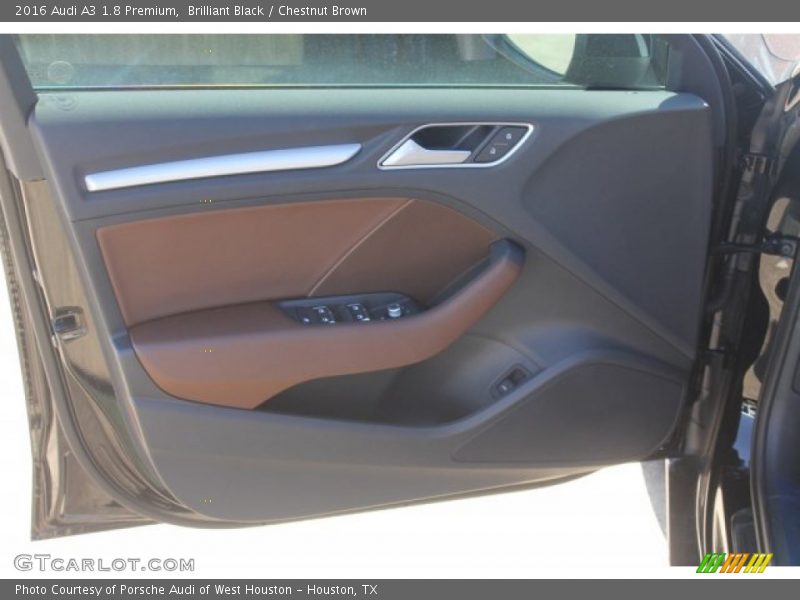 Brilliant Black / Chestnut Brown 2016 Audi A3 1.8 Premium