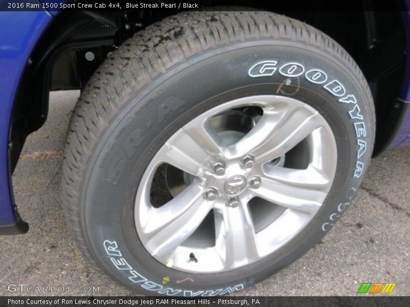 Blue Streak Pearl / Black 2016 Ram 1500 Sport Crew Cab 4x4