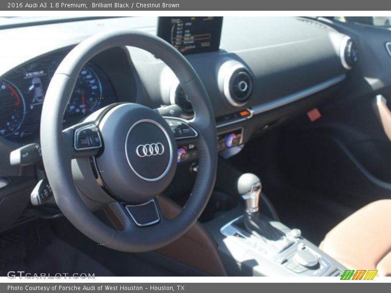 Brilliant Black / Chestnut Brown 2016 Audi A3 1.8 Premium
