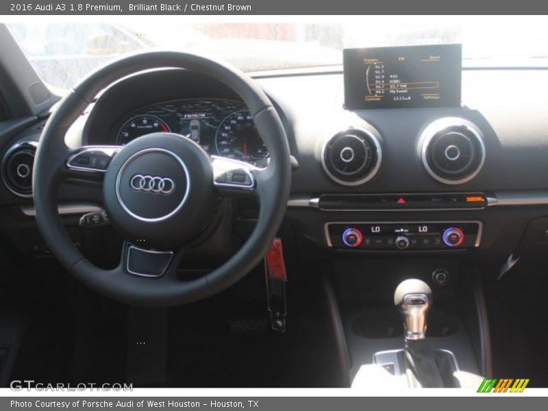 Brilliant Black / Chestnut Brown 2016 Audi A3 1.8 Premium