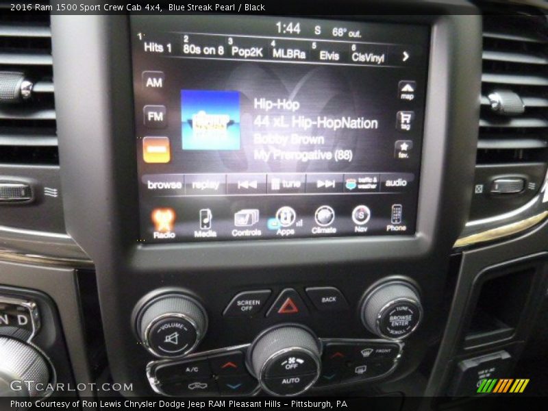 Blue Streak Pearl / Black 2016 Ram 1500 Sport Crew Cab 4x4