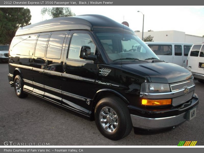 Black / Medium Pewter 2012 Chevrolet Express LT 3500 Passenger Van